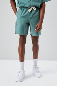 GREEN Pocket Drawstring Shorts, image 2