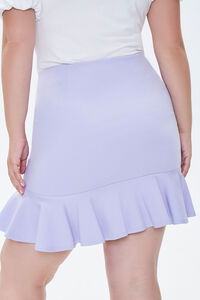 LAVENDER Plus Size Drop-Waist Flounce Skirt, image 4