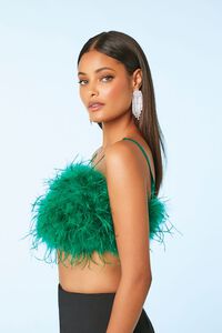 EMERALD Feather Cropped Cami, image 6