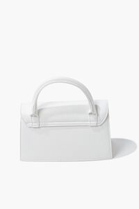 WHITE Structured Flap-Top Crossbody Bag, image 3
