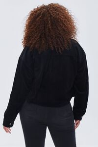 BLACK Plus Size Corduroy Shirt, image 3