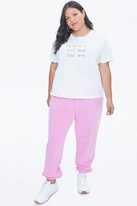 WHITE/BLACK Plus Size Stand Up To Cancer Graphic Tee, image 4