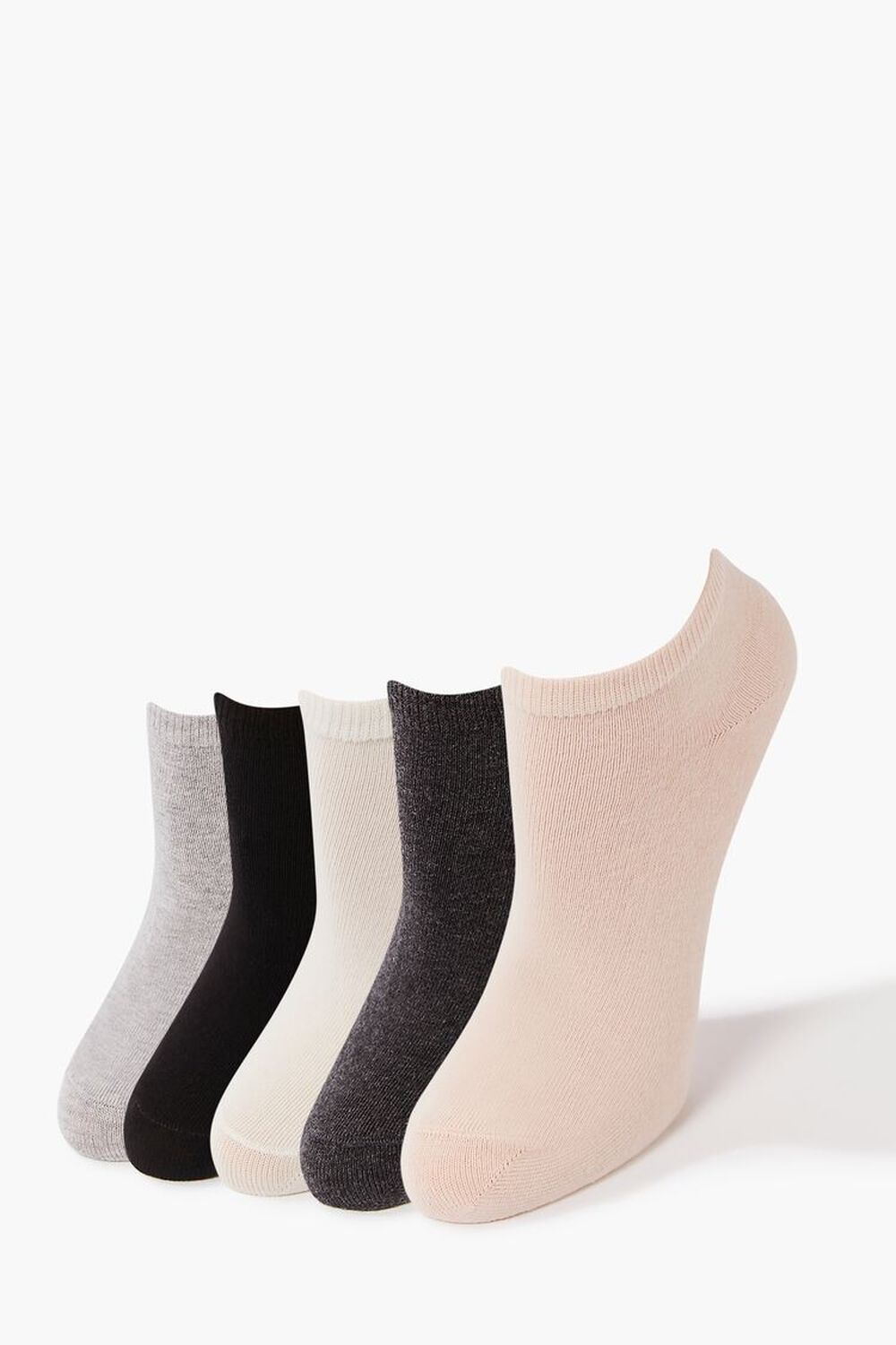 BLACK/PEACH  Ankle Sock Set - 5 pack, image 1