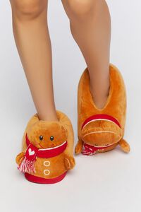 TAN/RED Gingerbread House Slippers, image 4
