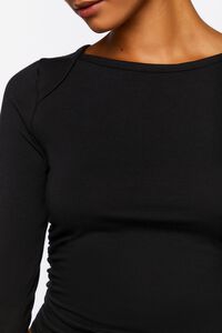 BLACK Ruched Long-Sleeve Tee, image 5
