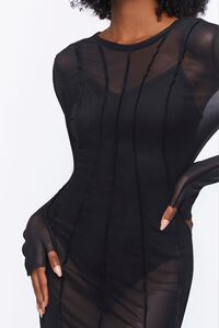 BLACK Mesh Bodycon Mini Dress, image 5