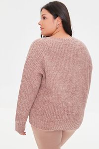 MERLOT Plus Size Marled Knit Sweater, image 4