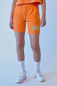 ORANGE/MULTI Embroidered FUBU Mesh Shorts, image 2