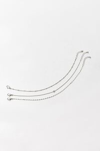 SILVER Assorted Chain Anklet Set, image 2