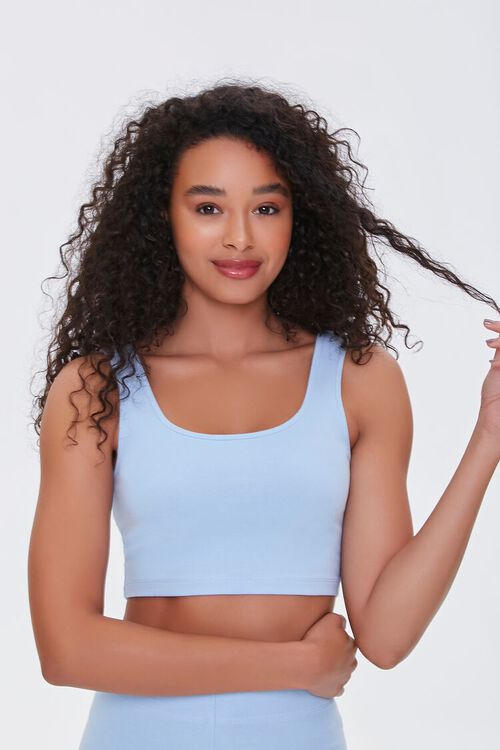 LIGHT BLUE Cropped Tank Top, image 5