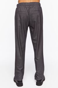 CHARCOAL/WHITE Pinstriped Belted Trousers, image 4