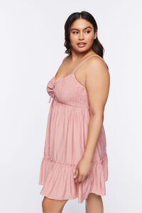 ADOBE ROSE Plus Size Ruched Cami Mini Dress, image 2