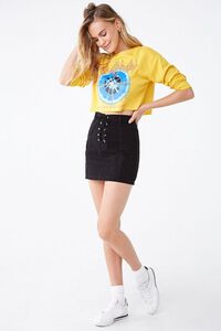 BLACK Lace-Up Mini Skirt, image 4