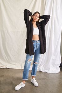 BLACK Open-Front Cardigan Sweater, image 5