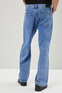MEDIUM DENIM Distressed Wide-Leg Jeans, image 4
