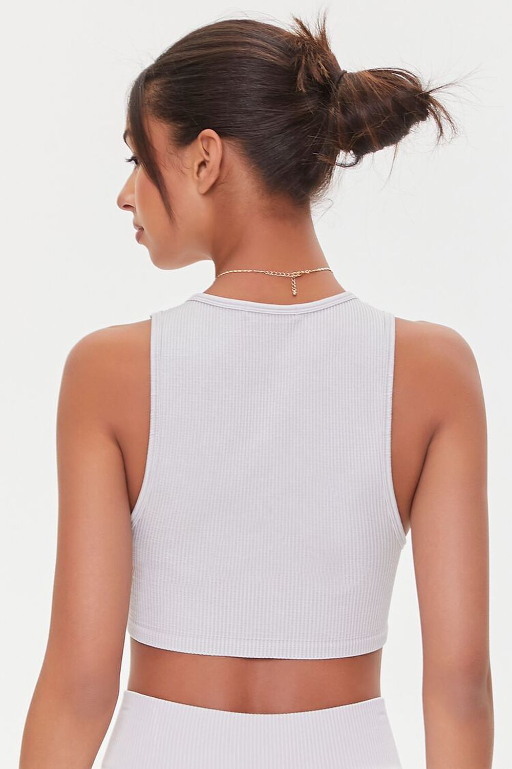 Ribbed Knit Cropped Tank Top, image 3