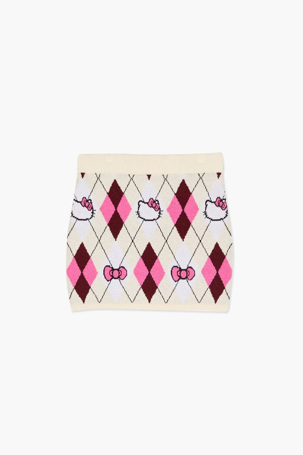 CREAM/MULTI Girls Hello Kitty & Friends Argyle Skirt (Kids), image 2