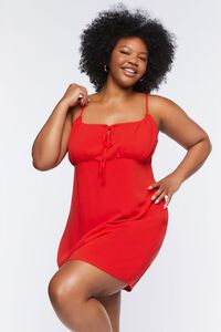 RED Plus Size Cami Mini Dress, image 1