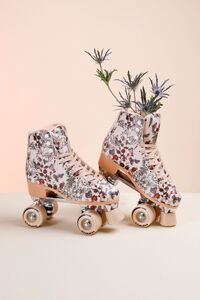 WHITE/MULTI Secret Garden Quad Roller Skates, image 1