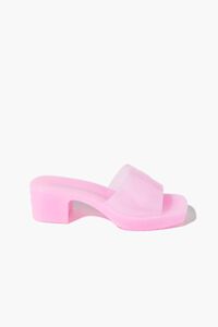 PINK Barbie™ Glitter Jelly Block Heels, image 2