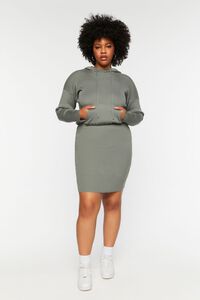 TEA Plus Size Hoodie Mini Dress, image 4
