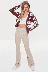 BEIGE/MULTI Embroidered Floral Corduroy Pants, image 5