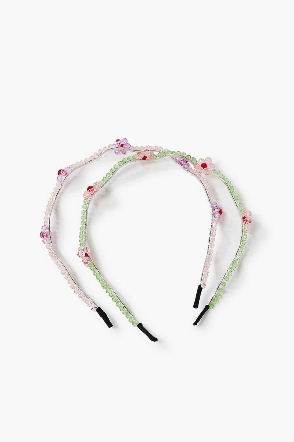 PINK/CREAM Beaded Flower Headband Set, image 1