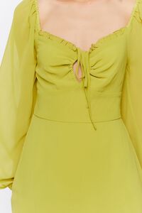 LIGHT GREEN Peasant-Sleeve Mini Dress, image 5