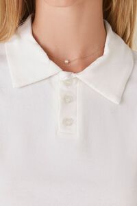 Cropped Jersey-Knit Polo Shirt, image 5