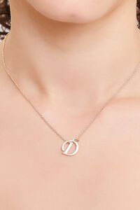 GOLD/D Initial Pendant Chain Necklace, image 1