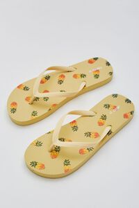 YELLOW/MULTI Textured Toe-Thong Flip Flops, image 1