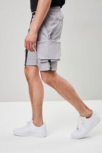 GREY Belted Release-Buckle Utility Shorts, image 3
