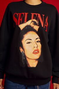 BLACK/MULTI Selena Graphic Fleece Pullover, image 6