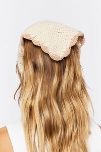 OATMEAL/TAUPE Crochet Bandana Headwrap, image 3