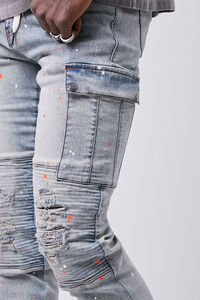 Paint Splatter Moto Jeans, image 6