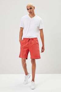 RED Cotton-Blend Drawstring Shorts, image 5