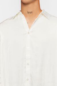WHITE Satin Long-Sleeve Shirt, image 5
