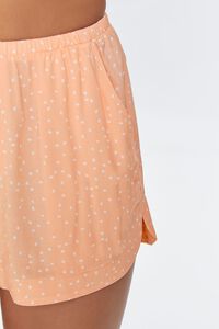 PEACH/WHITE Speckled High-Rise Lounge Shorts, image 6