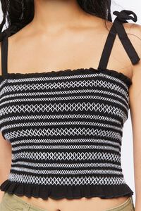 Embroidered Tie-Strap Crop Top, image 5