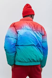 RED/MULTI Embroidered Pantone Gradient Puffer Jacket, image 3