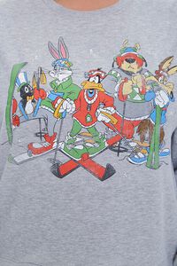 HEATHER GREY/MULTI Plus Size Looney Tunes Graphic Pullover, image 5