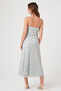BLUE/MULTI Floral Print Cami Midi Dress, image 3