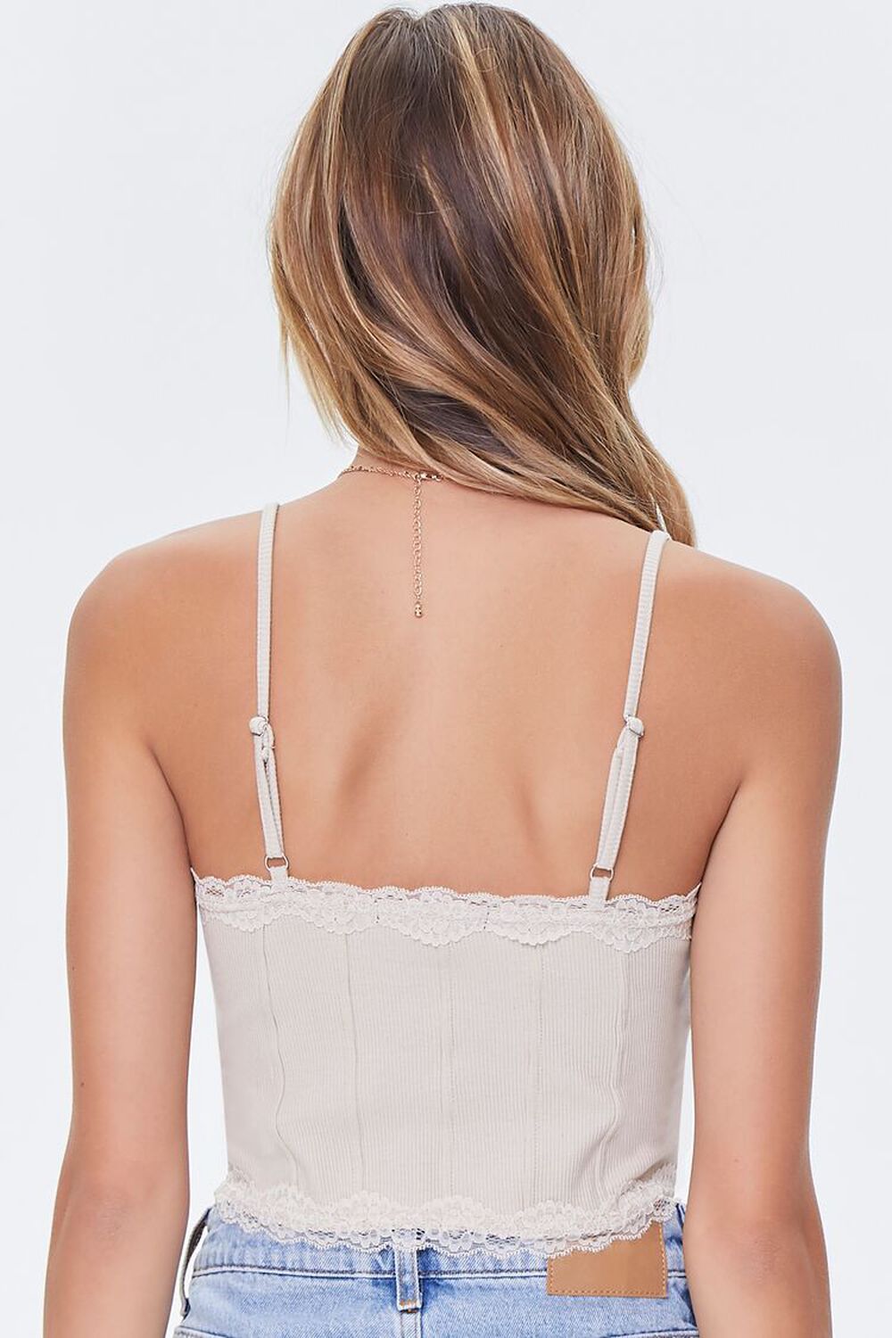 Lace-Trim Cropped Cami, image 3