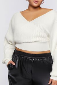 VANILLA Plus Size Ribbed Surplice Sweater, image 5