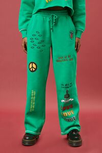 GREEN/MULTI Ron Bass Embroidered Sweatpants, image 2
