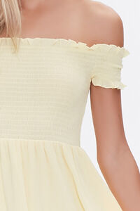 YELLOW Smocked Off-the-Shoulder Dress, image 5