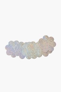 SILVER/MULTI Glitter Floral Nipple Cover Set, image 1