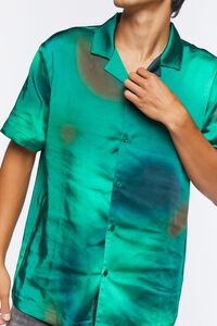 GREEN/MULTI Satin Tie-Dye Shirt, image 5