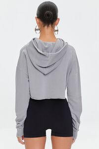 GREY French Terry Zip-Up Hoodie, image 3