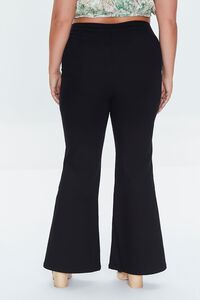 BLACK Plus Size High-Rise Flare Pants, image 4